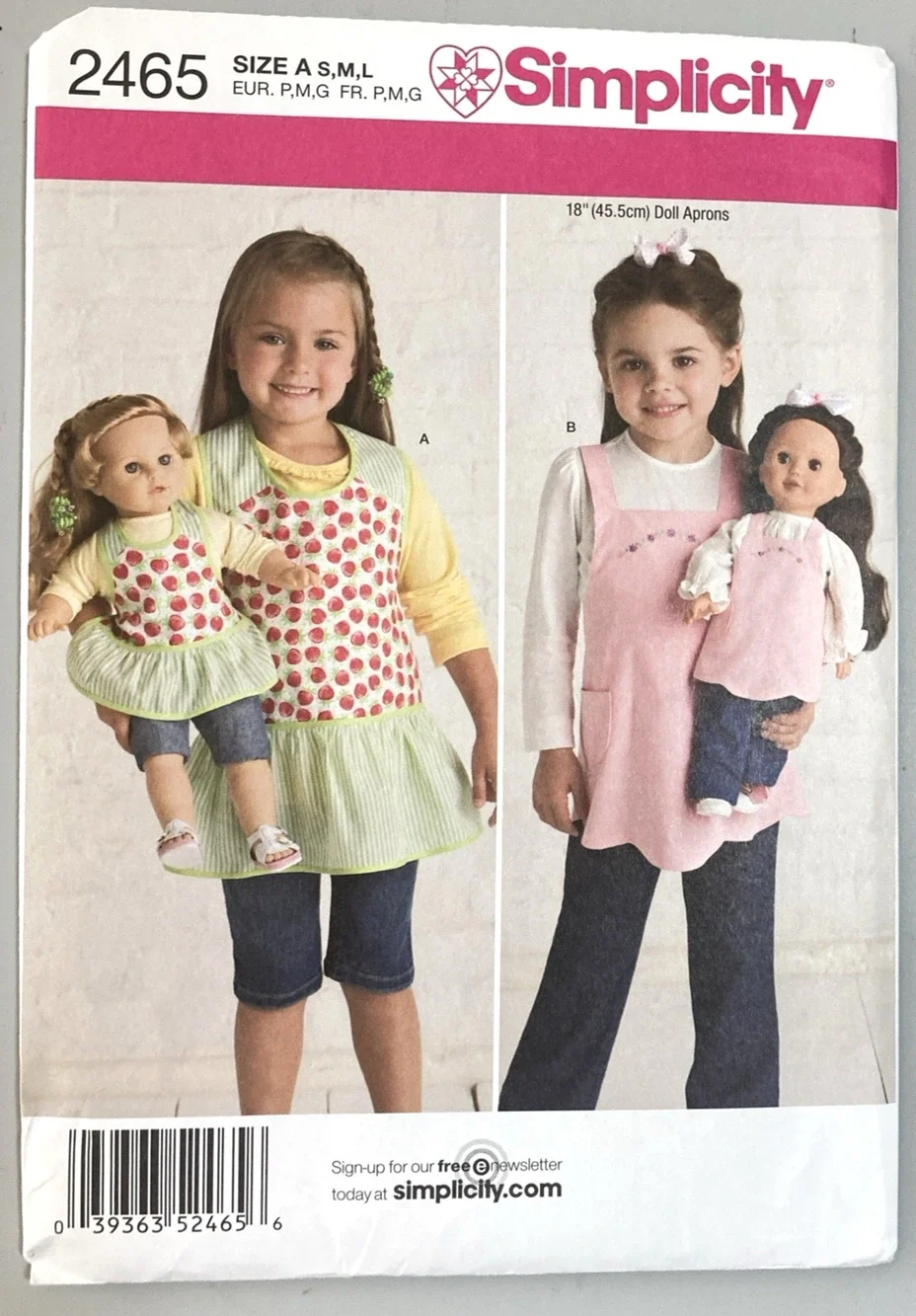 Simplicity 2465 Childs and 18